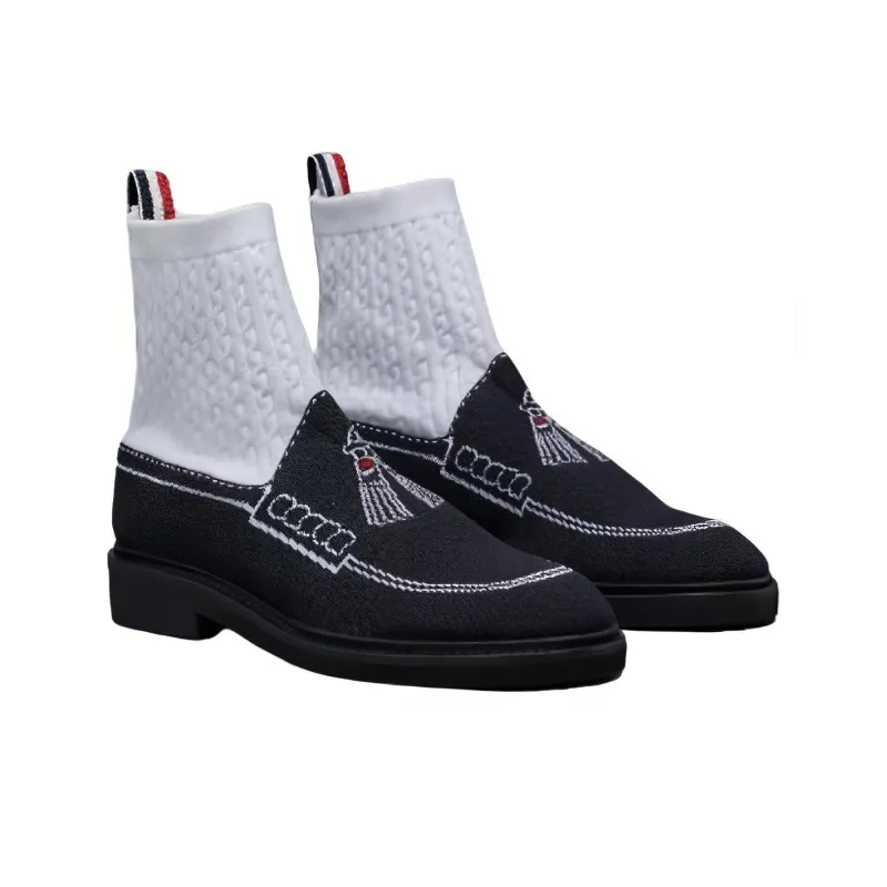 THOM BROWNE Tassel Loafer Sock Boots-2