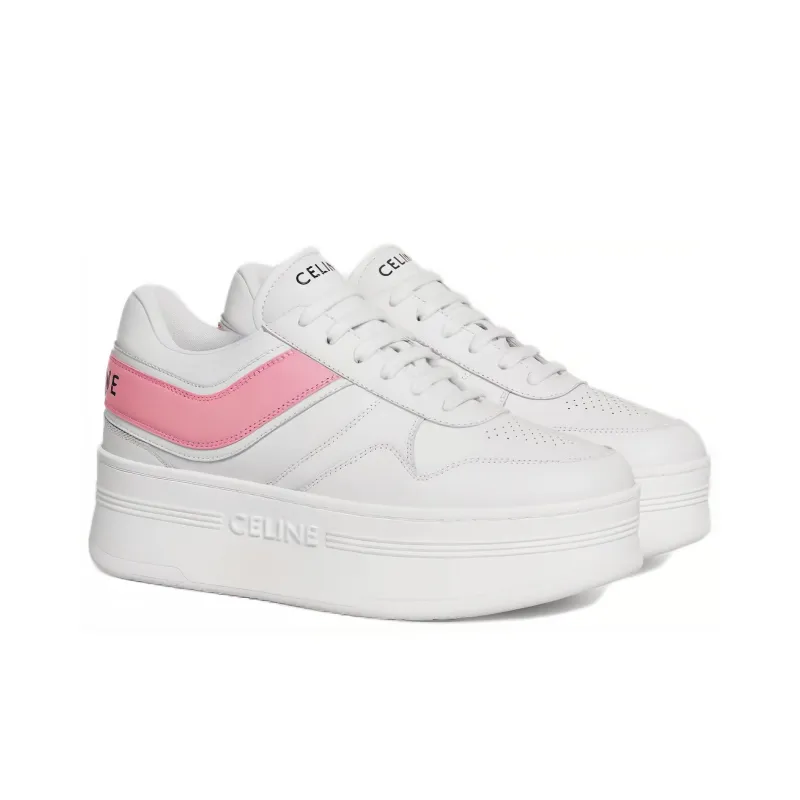 CELINE Block Low-Top Skateboard Shoes Women's White-1