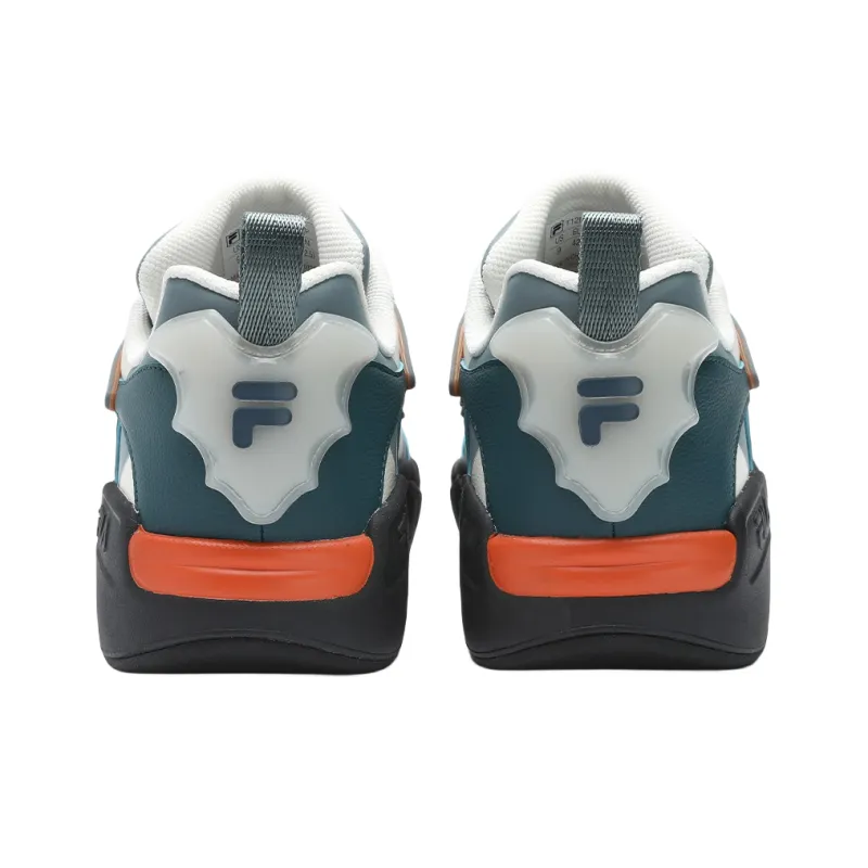 FILA FUSION DESPERADO LOW Slip Resistant Low Top Vintage Basketball Shoes Men's White Green-3