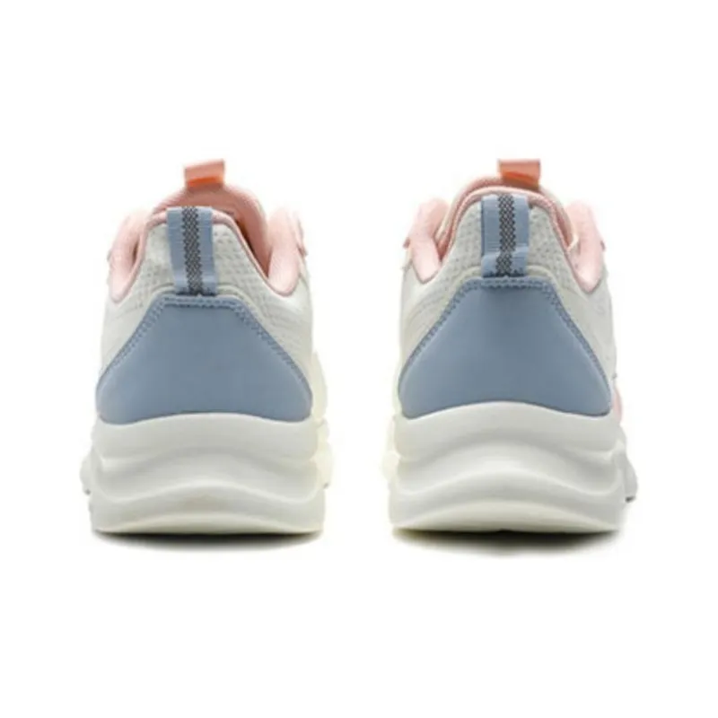 QIAODAN Cushioned Slip Resistant Low Top Running Shoes Women's White Pink-2