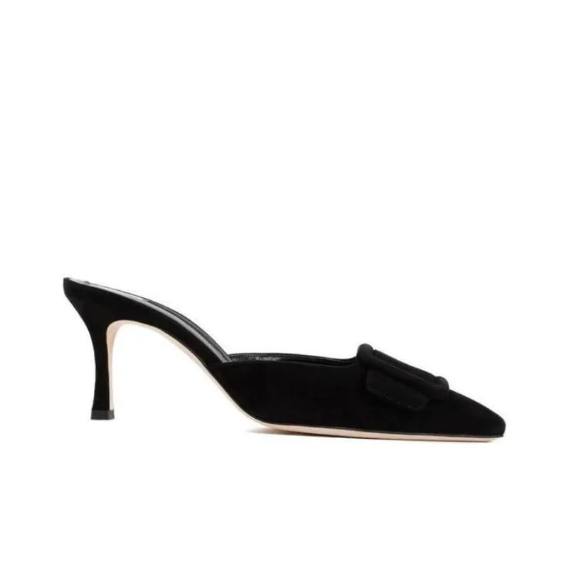 MANOLO BLAHNIK Maysale 80mm Suede Mules-1