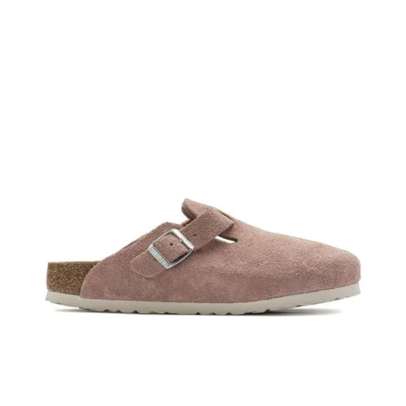 Birkenstock Boston Soft Footbed Suede Leather Narrow Fit 'Pink Clay' Women's-1