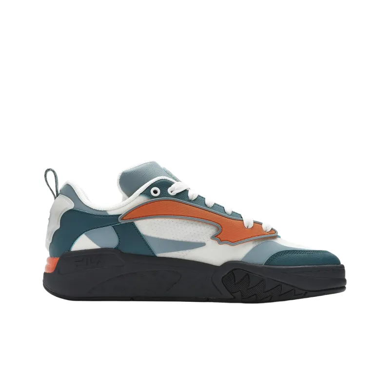 FILA FUSION DESPERADO LOW Slip Resistant Low Top Vintage Basketball Shoes Men's White Green-1