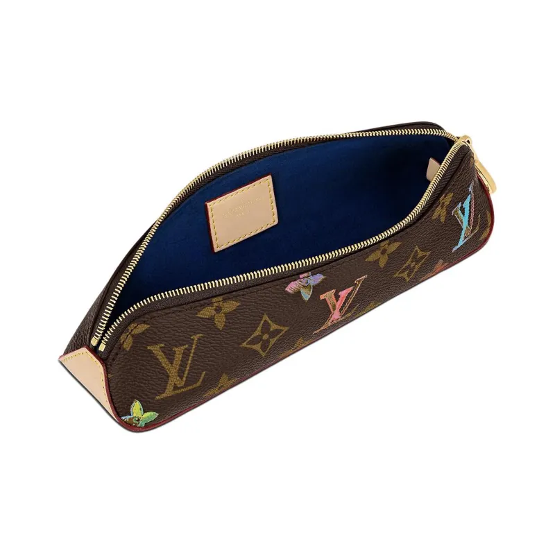LOUIS VUITTON Elizabeth Letter Combination Canvas Pen Pouch Storage Bag Unisex Brown-2