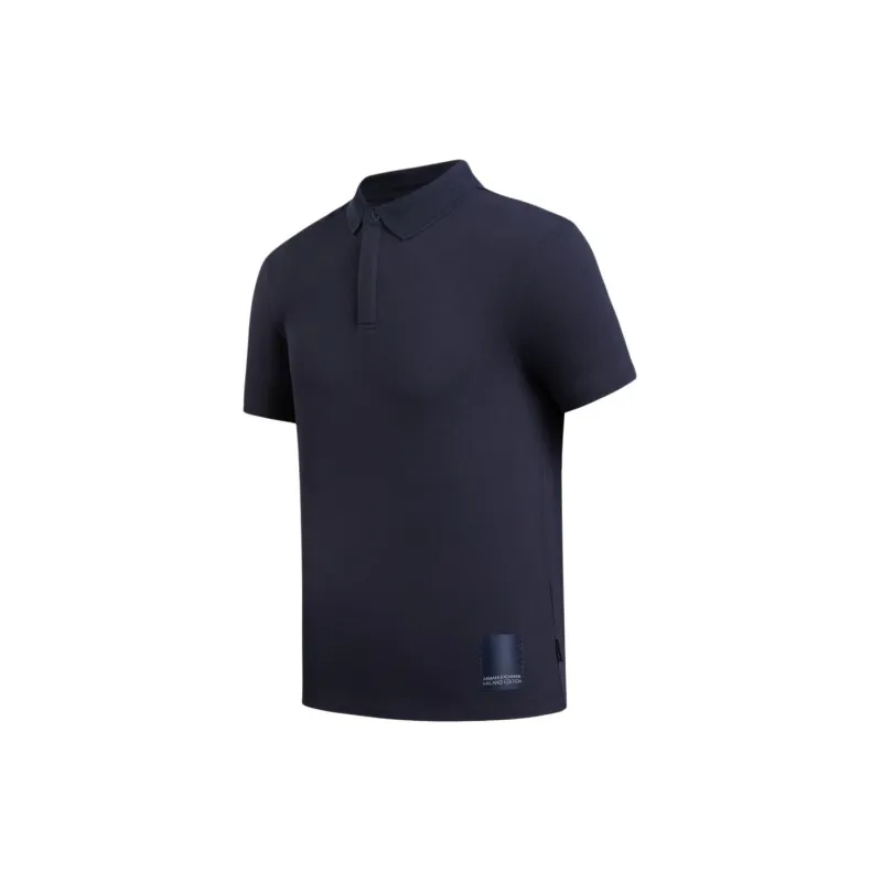 ARMANI EXCHANGE SS24 Polo Shirt Men's Navy Blue-2