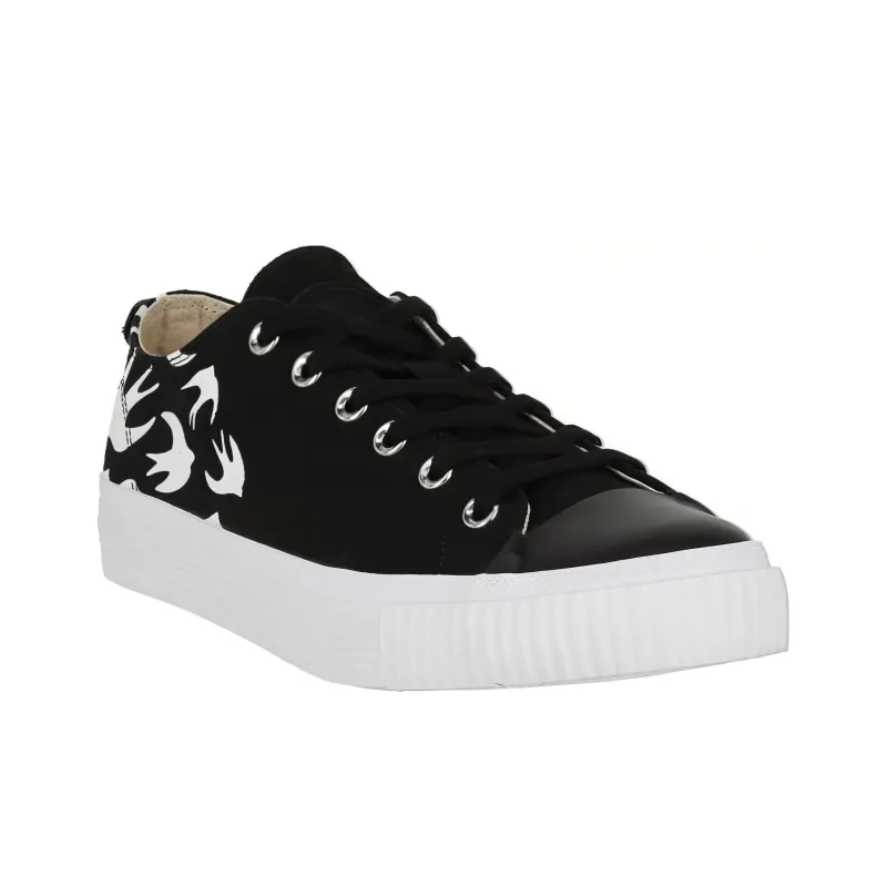 Alexander McQueen Swallows Low-Top Sneaker Black White Women's-2