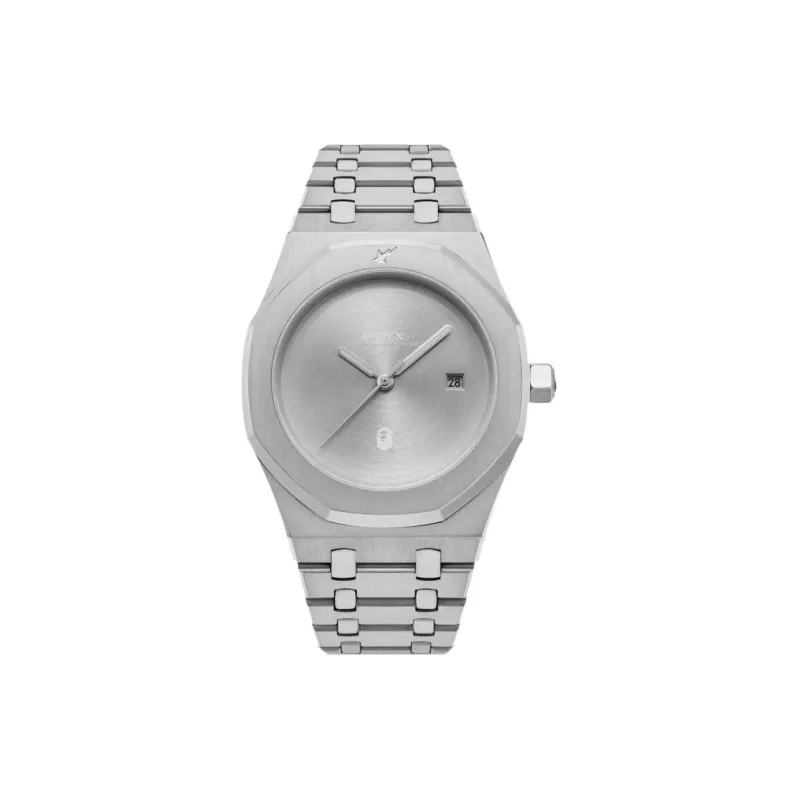 Bape Type 9 Bapex Watch Silver-0