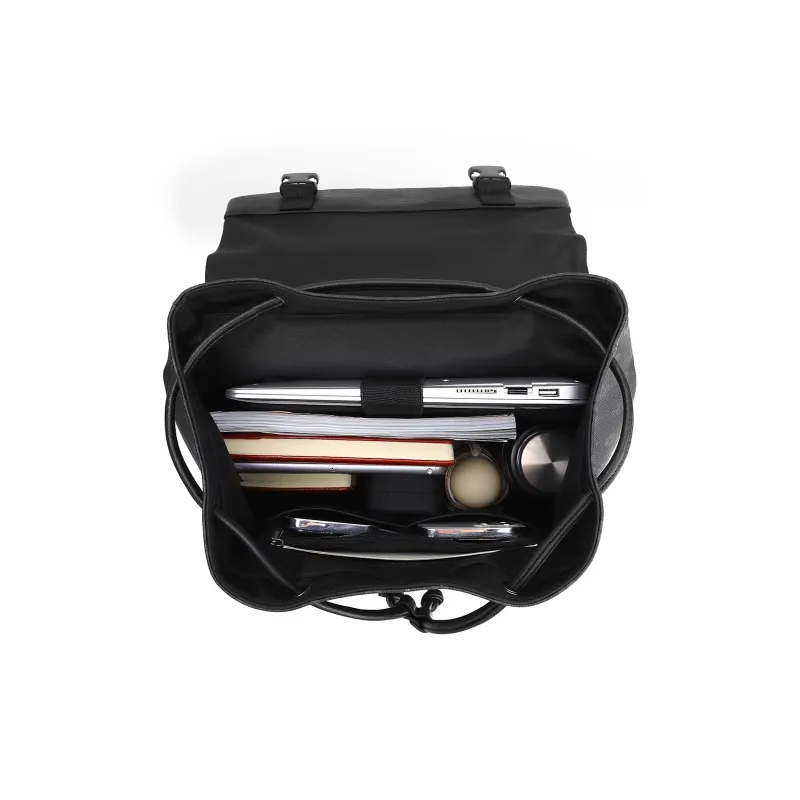 NAVIGARE PVC, Top Grain Cow Leather, Textile Backpack Tubas Men's Black-5