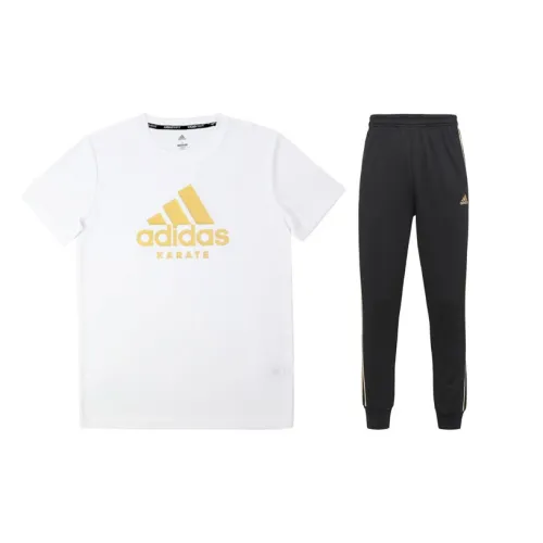 Adidas Casual Sportswear Men White Gold+Black/Gold