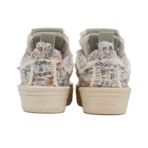 FORESHADOW 'Double Uni' 2.0 Floral Garden Lightweight Height Increasing Low Top Canvas Shoes Unisex Multicolor-4