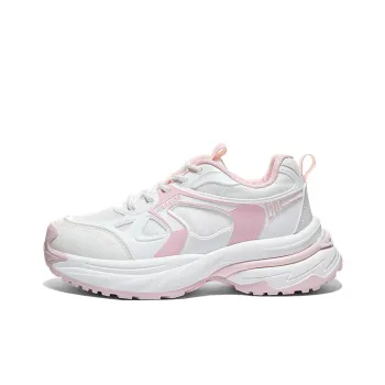 Warrior Abrasion Resistant Breathable Height Increasing Low Top Chunky Sneakers Women's Beige Pink