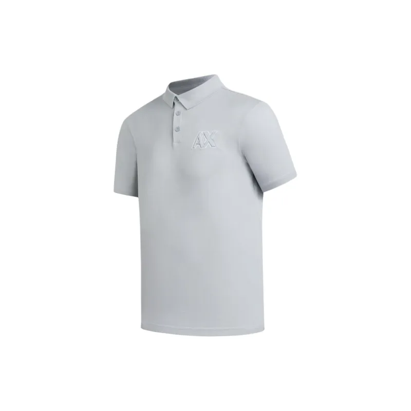ARMANI EXCHANGE SS24 Polo Shirt Men's Gray Blue-2