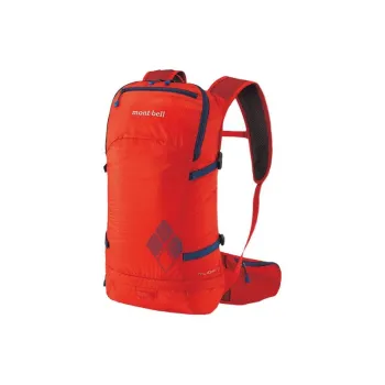 MONTBELL Nylon Outdoor Mountaineering Bag Backpack Unisex Hot Red
