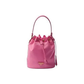 PRADA Re-EditionRe-Nylon Fabric With Leather Bucket Bags Shoulder Bag Crossbody Bag Handbag Mini Women's Begonia Pink