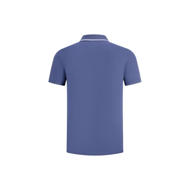 EMPORIO ARMANI EA7 SS24 Polo Shirt Men's Royal Blue-1
