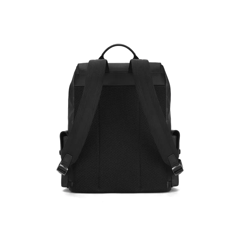 NAVIGARE PVC, Top Grain Cow Leather, Textile Backpack Tubas Men's Black-2