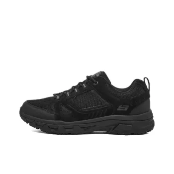 Skechers Cushioning Wear Resistant Low Top Casual Shoes Men's Black