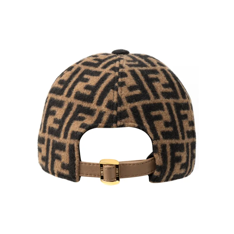FENDI FF pattern Jacquard Wool Cap-3