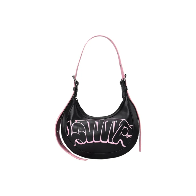 LOVVVVE PU Shoulder Bag, Shoulder Bag Regular Women's Black-0