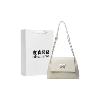 Dusen Kangaroo PU Tote Butterfly Element Bag, Envelope Bag, Crossbody Bag, Shoulder Bag Women's White/Silver/Black/Pink