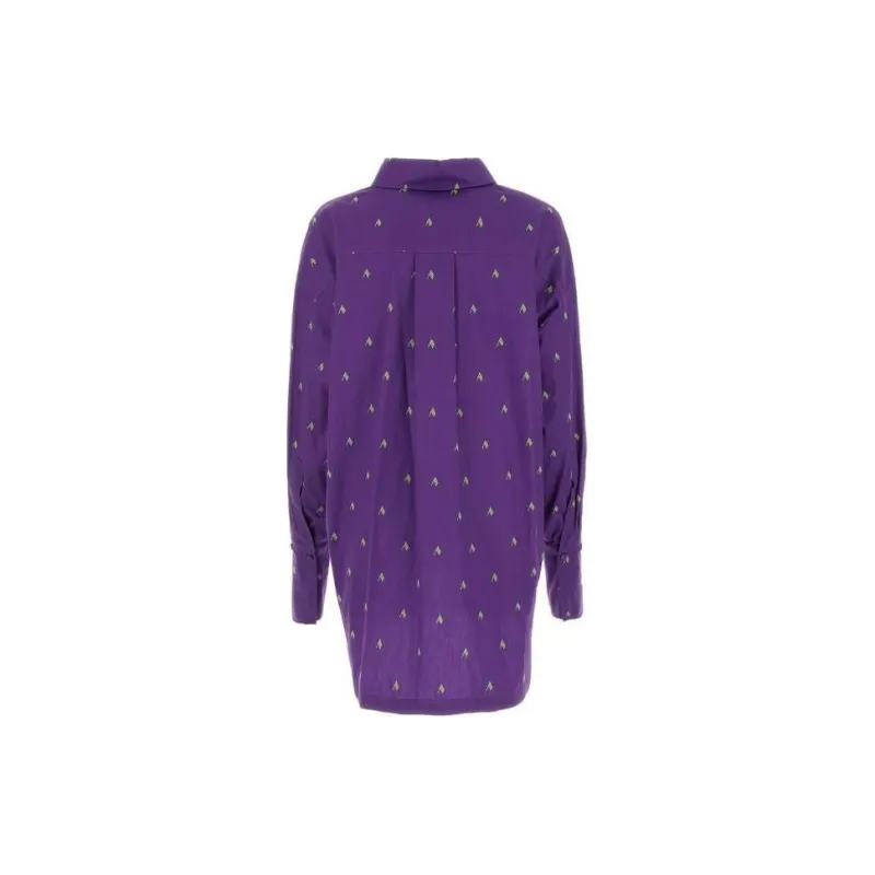 The Attico All Over Patterned Button Up Shirt-1
