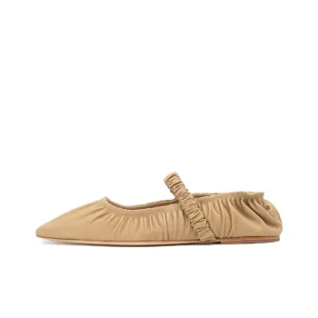 STUDIO AMELIA Zadie Leather Ballerina Shoes