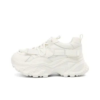 JOSINY Anti Slip Wear Resistant Waterproof Breathable Height Increasing Low Top Chunky Sneakers 7.5cm Women's