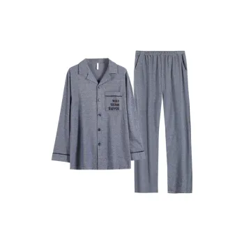 ITALAI Pajama Set Men's Calm Gray Blue