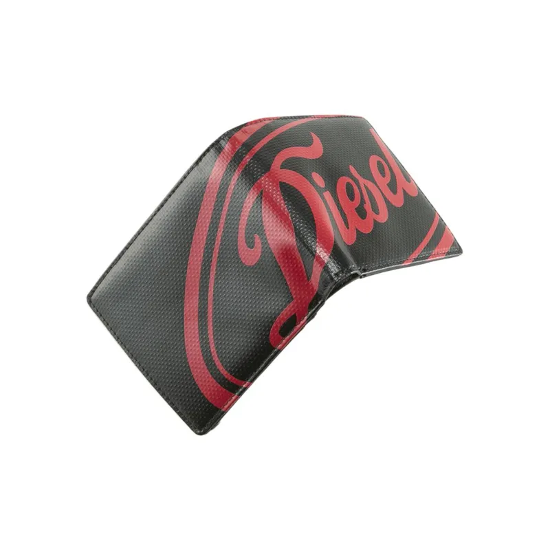 DIESEL PVC Wallet Unisex Black & Red-2