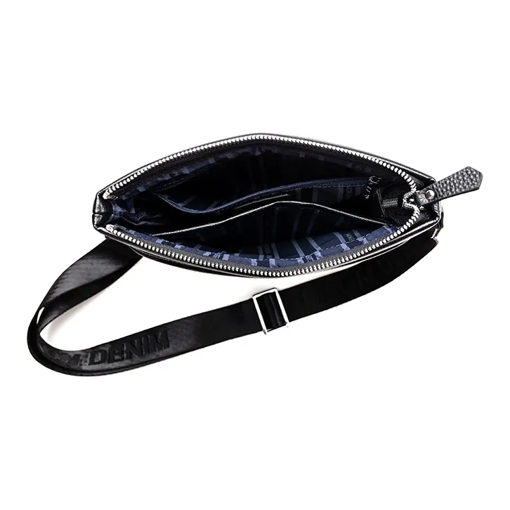 BISON DENIM Top Grain Cow Leather Shoulder Bag Men's-4