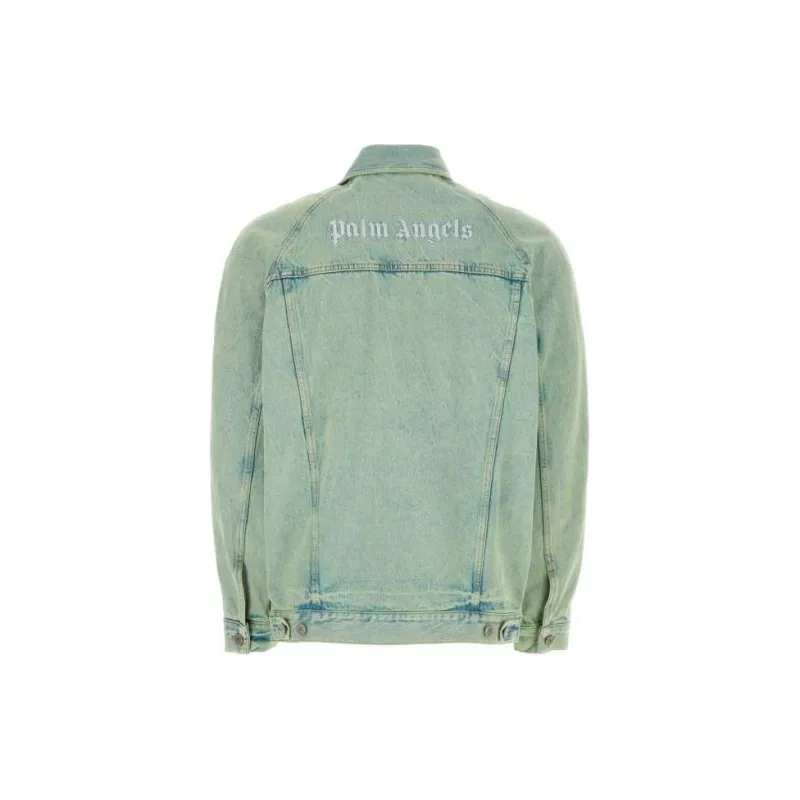 PALM ANGELS Overdyed Buttoned Denim Jacket-1
