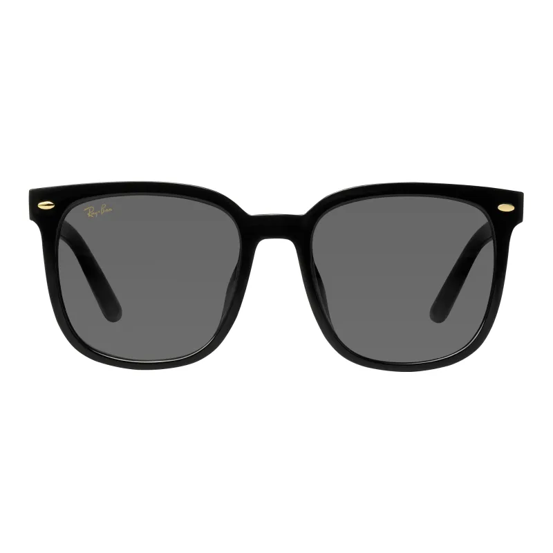 RayBan Plate Frame Square Sunglasses Unisex Black-1