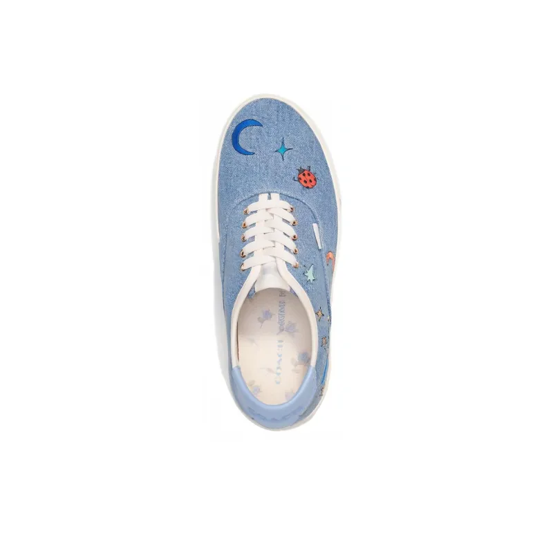 COACH Low-Top Skateboard Shoes Men's Blue-3