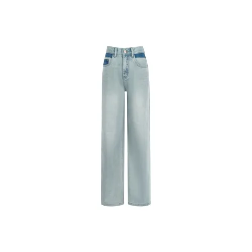 BASIC HOUSE Jeans Women's Nostalgic Blue/White