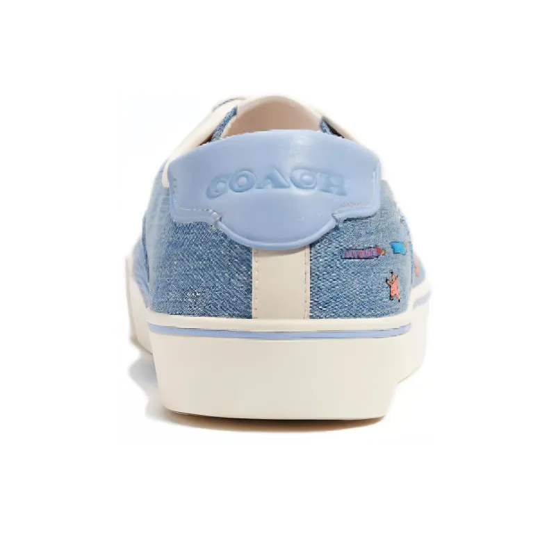 COACH Low-Top Skateboard Shoes Men's Blue-4