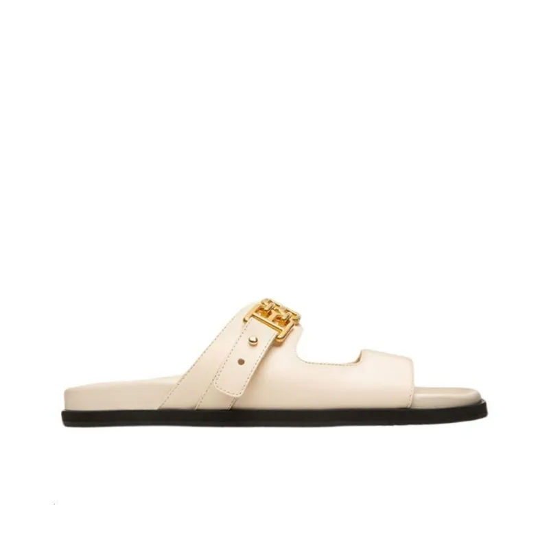 BALLY Logo plaque Leather Slides Women's-1