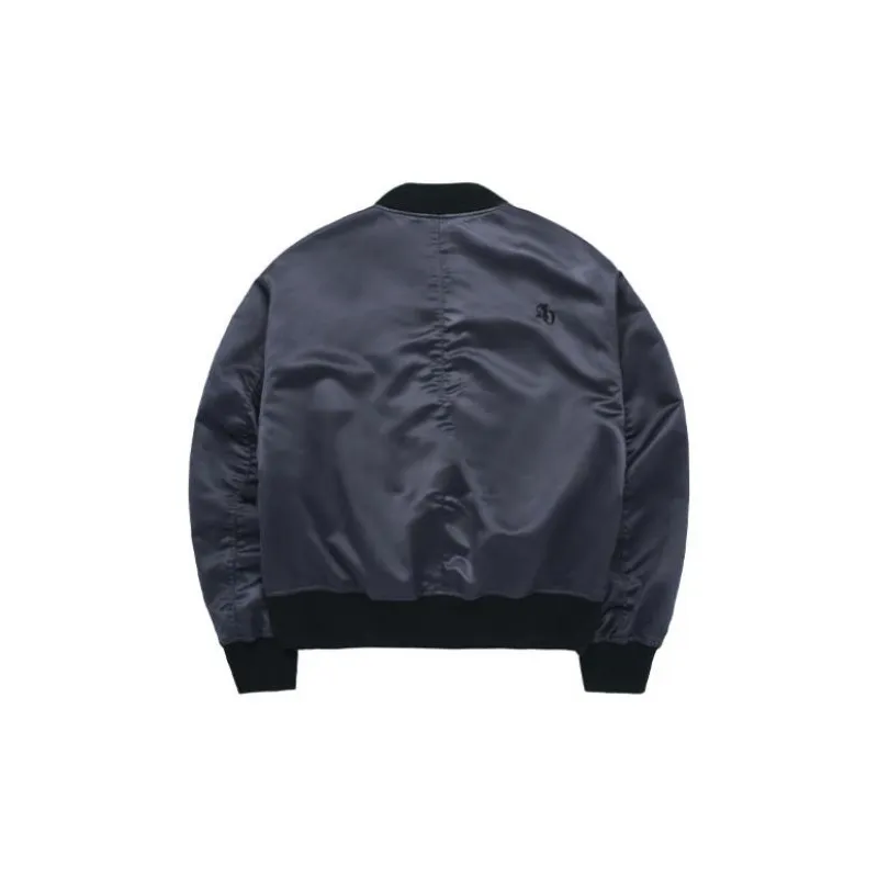 Acme De La Vie/ADLV Puckering Satin Ma-1 Jackets Coats Unisex Black-1