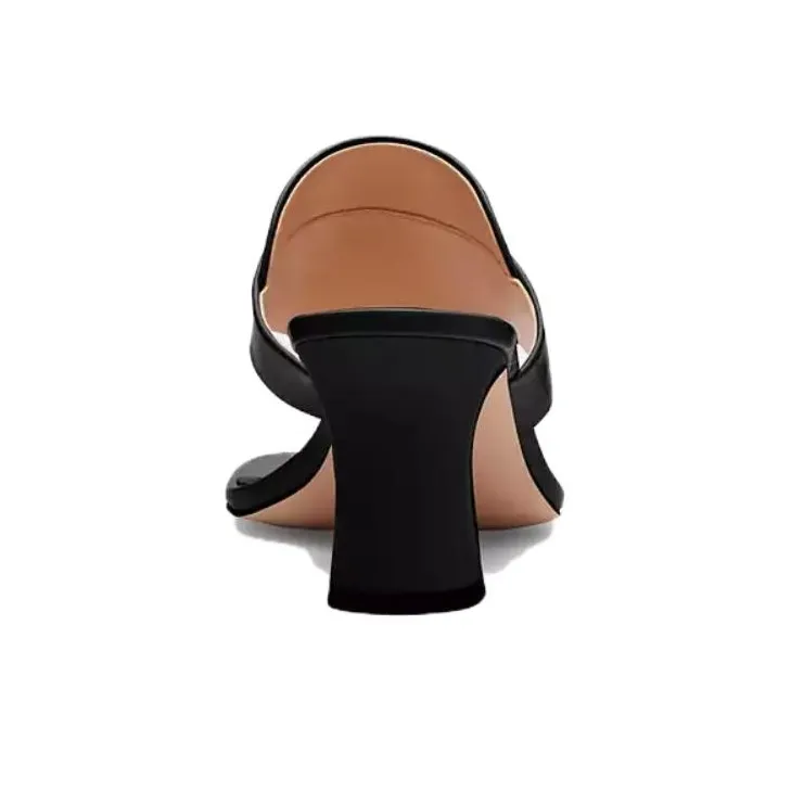 COACH Slip-Resistant Flip Flops Women's Black-4