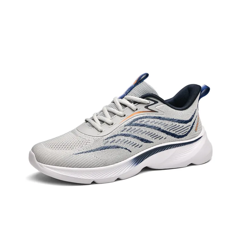 Binary Cushioning Anti Slip And Wear Resistant Breathable Support Low Top Running Shoes Men's Gray-1