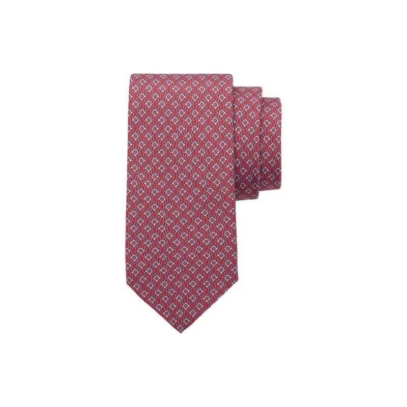 Ferragamo Tetris print Silk Tie-0