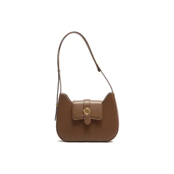 MICOCAH Cow Leather Shoulder Bag Women's Honey Brown/Serene Black