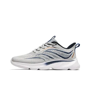 Binary Cushioning Anti-Slip And Wear-Resistant Breathable Support Low-Top Running Shoes Men's Gray