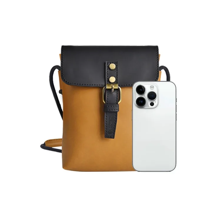 COTECi PU Shoulder Bag, Crossbody Bag Regular Unisex Black & Green/Black & Light Brown/Black & Brown-6