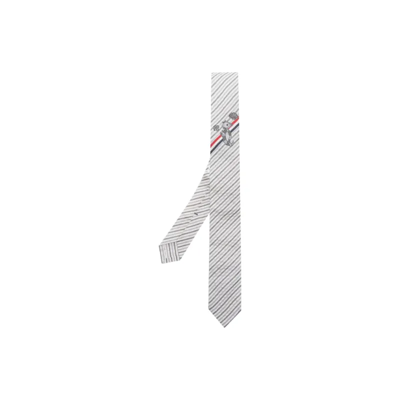 THOM BROWNE Seashore print Silk Tie-0