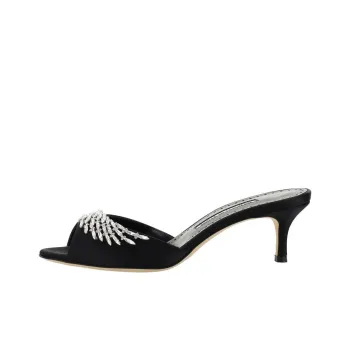MANOLO BLAHNIK Fabio 50mm Crystal embellished Mules