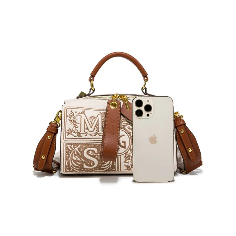 MACKJANICE Denim Boston Bag One Shoulder Handbags Regular Women's Brown-2