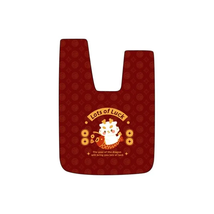 NEARAY Polyester Wrist Bag Handbag Medium Size Unisex Like A Fish In Water 1/2 Persimmon 1/2-2