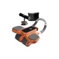[Fat Burning Complete Set]Orange 4-Wheel Abdominal Roller+Leg Curl Machine+Yoga Mat 180cm+Sweat Belt