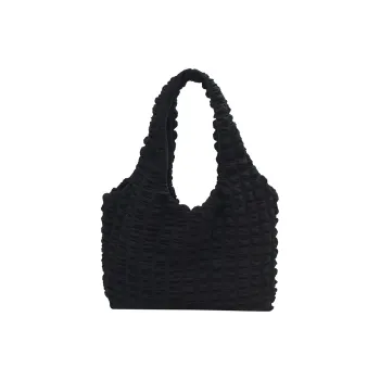 ALOENEY Canvas Bag, Shoulder Bag Large Size Women's Black, Green