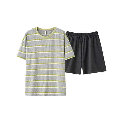 Lanza Pajama Robe Unisex 2 Piece Set Ivory